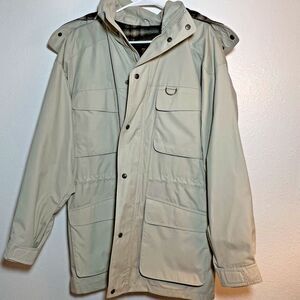 Vintage Eddie Bauer Wool Lined Mountain Parka Hooded Jacket Tan Men's Sz M